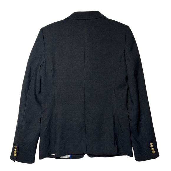 J. Crew Rhodes Black Wool Blazer Style E1037 Size 8 Tall Long Preppy Designer - Picture 7 of 15